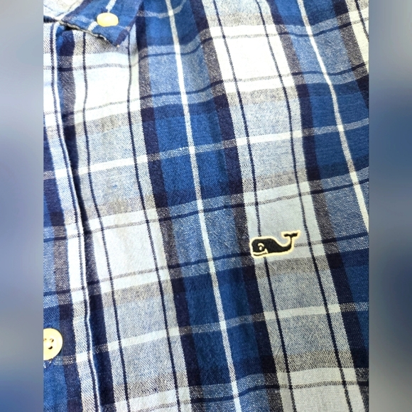 Vineyard Vines Classic Fit Whale Shirt Short Sleeve Button Up Size XL - Picture 4 of 5
